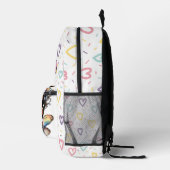 Cute Princess Fairy Black Girl Customizable Name Bedruckter Rucksack (Rechts)