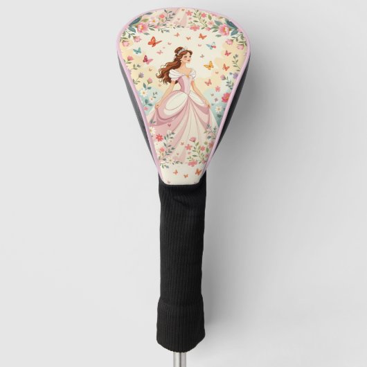 Cute princess with butterflies golf headcover (Vorderseite)