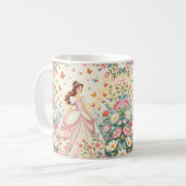 Cute princess with butterflies kaffeetasse (Vorderseite Links)