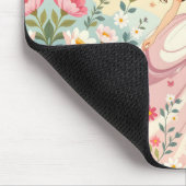 Cute princess with butterflies mousepad (Ecke)