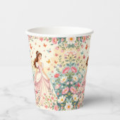 Cute princess with butterflies pappbecher (Vorderseite)