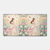 Cute princess with butterflies schreibtischunterlage (Vorderseite)