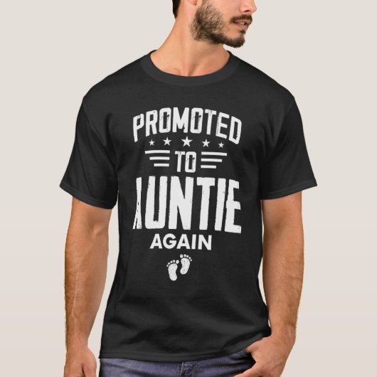 Cute Promoted To Auntie Again Going To Be Aunt A T-Shirt (Vorderseite)