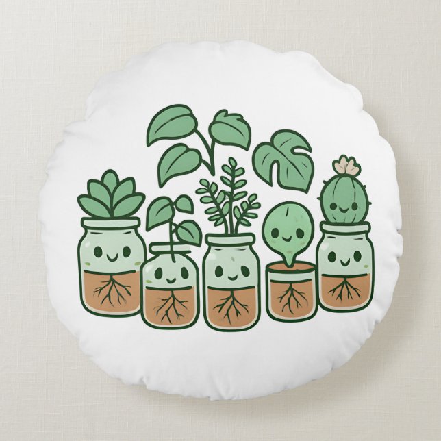 Cute Propagation Squad Rundes Kissen (Vorderseite)