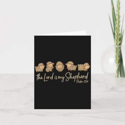 Cute Psalm 23_1 Sheep The Lord Is My Shepherd  Karte (Vorderseite)
