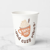 Cute PSL Fall  – Pumpkin Spice and Cozy vibes  Pappbecher (Rückseite)