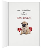 Cute Pug and Bulldog Puppies Birthday Card (Innen (Rechts))