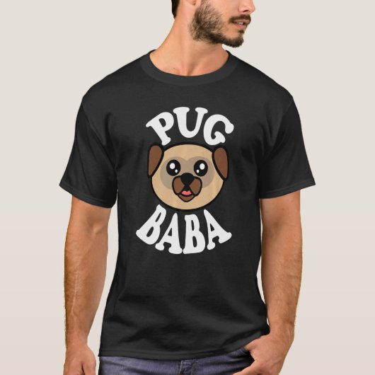 Cute Pug Baba T-Shirt (Vorderseite)