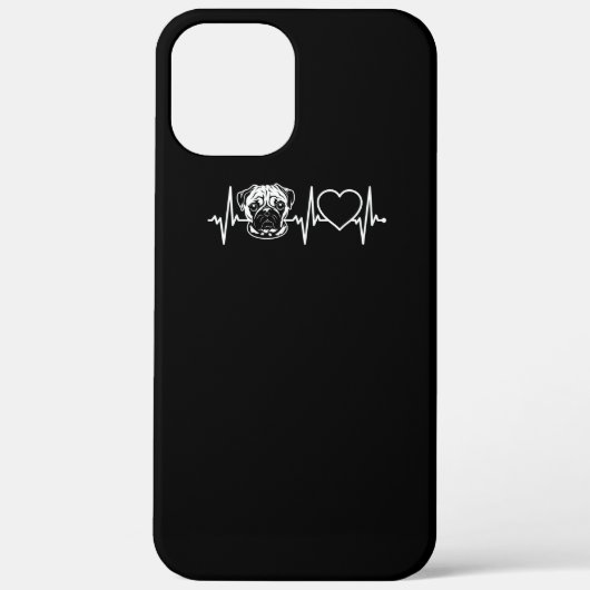 Cute Pug Dog Heartbeat Love Pug Case-Mate iPhone Hülle (Rückseite)