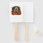 Cute Pug Dog With Pumpkins Fall Halloween Classic Fächer (Vorne und Hinten)