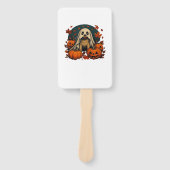 Cute Pug Dog With Pumpkins Fall Halloween Classic Fächer (Vorderseite)