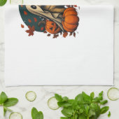 Cute Pug Dog With Pumpkins Fall Halloween Classic  Geschirrtuch (Gefaltet)