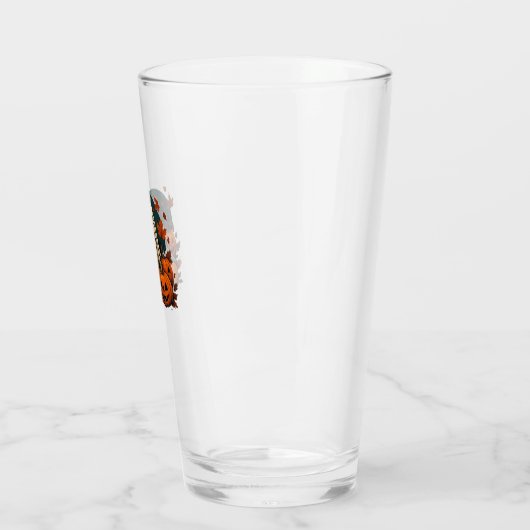 Cute Pug Dog With Pumpkins Fall Halloween Classic Glas (Links)