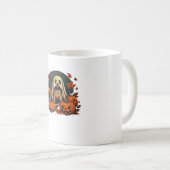 Cute Pug Dog With Pumpkins Fall Halloween Classic  Kaffeetasse (VorderseiteRechts)