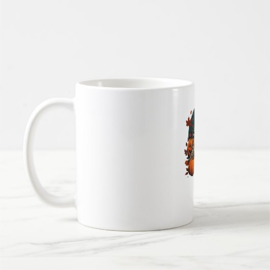 Cute Pug Dog With Pumpkins Fall Halloween Classic  Kaffeetasse (Links)