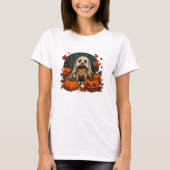Cute Pug Dog With Pumpkins Fall Halloween Classic  T-Shirt (Vorderseite)