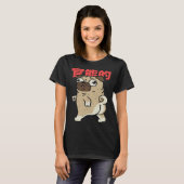 Cute Pug Japanese Lettering  Dog  Pug T-Shirt (Vorne ganz)