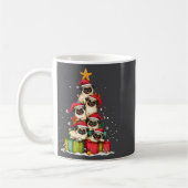 Cute Pug Le Dog Christmas Tree Xmas Hat Long Sleev Kaffeetasse (Links)