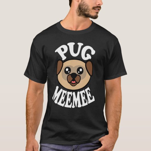 Cute Pug Meemee T-Shirt (Vorderseite)
