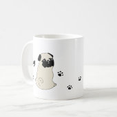 Cute pug mug かわいいパグのイラストのマグカップ kaffeetasse (Vorderseite Links)