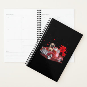Cute Pug Valentine's Day Heart Truck Planer