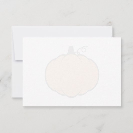 Cute Pumpkin Drawing Personalized Monogram Mitteilungskarte (Rückseite)