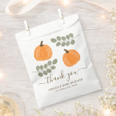 Cute Pumpkin Eucalyptus Fall Baby Shower Geschenktütchen (Ausgeschnitten)