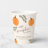 Cute Pumpkin Eucalyptus Fall Baby Shower Pappbecher (Vorderseite)