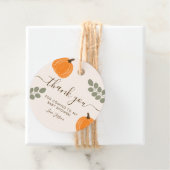 Cute Pumpkin Eucalyptus Fall Baby Shower Thank You Geschenkanhänger (Beispiel)