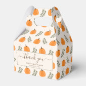Cute Pumpkin Eucalyptus Fall Baby Shower Thank You Geschenkschachtel (Vorderseite)