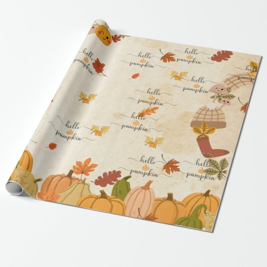 Cute Pumpkin Geschenkpapier (Ungerollt)