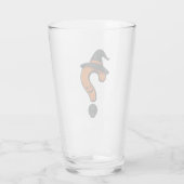 Cute pumpkin Halloween question mark glass. Glas (Rückseite)