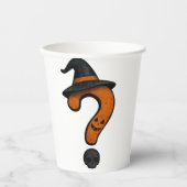 Cute Pumpkin Halloween Question Mark Paper Cup Pappbecher (Vorderseite)