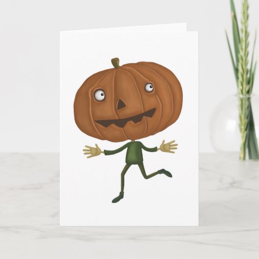 cute pumpkin head karte (Vorderseite)
