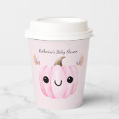 Cute Pumpkin Is On The Way | Halloween Baby Shower Pappbecher (Vorderseite)