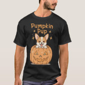 Cute Pumpkin Pup Halloween Corgi T-Shirt (Vorderseite)