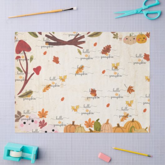 Cute Pumpkin Seidenpapier (Basteln)