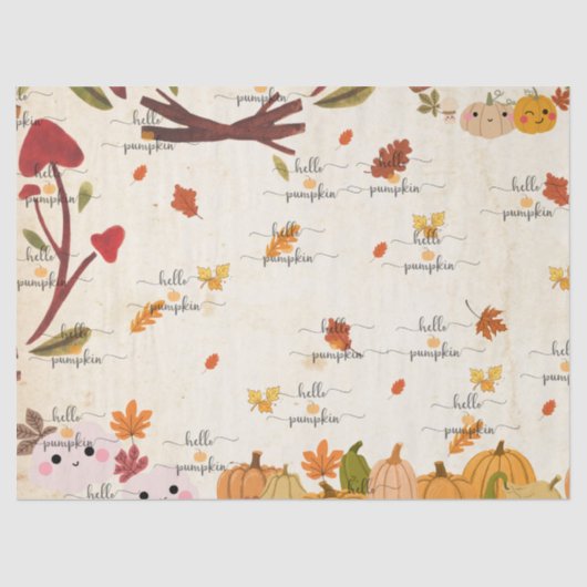 Cute Pumpkin Seidenpapier (Vorderseite)