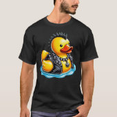 Cute Punk Rubber Duck Rock'n Roll Goth, Funny Duck T-Shirt (Vorderseite)