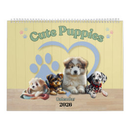 Cute Puppies 2026 Calendar Kalender