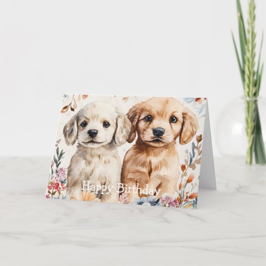 Cute Puppies Karte (Vorderseite)