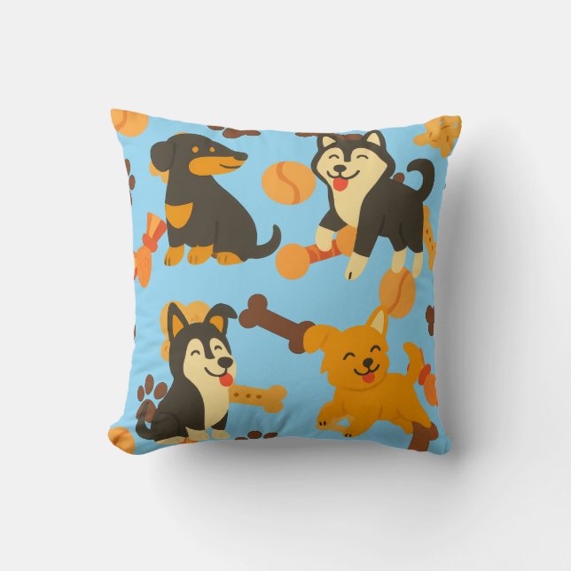 Cute Puppies Kissen (Vorderseite)