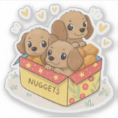 Cute puppies nuggets aufkleber (Vorderseite)
