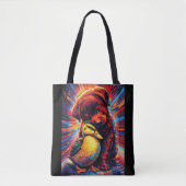 Cute Puppy and Duckling Hug Pop Art  Tasche (Vorderseite)