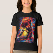 Cute Puppy and Duckling Hug Pop Art  Tri-Blend Shirt (Vorderseite)