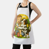 Cute Puppy and Kid Playtime Schürze (InSitu)