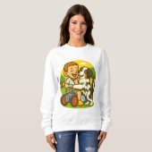 Cute Puppy and Kid Playtime Sweatshirt (Vorne ganz)