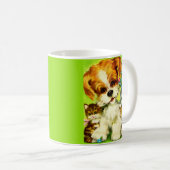 Cute Puppy and Smiling Kittens Kaffeetasse (VorderseiteRechts)