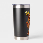 Cute Puppy & Bee Thermal Tumbler Thermobecher (Rechts)
