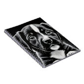 Cute Puppy - Black and White Design - Notebook Notizblock (Rechte Seite)